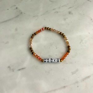 Beautiful Handmade Letter Word Bracelet HESED *wear solo or stack with‎ more*